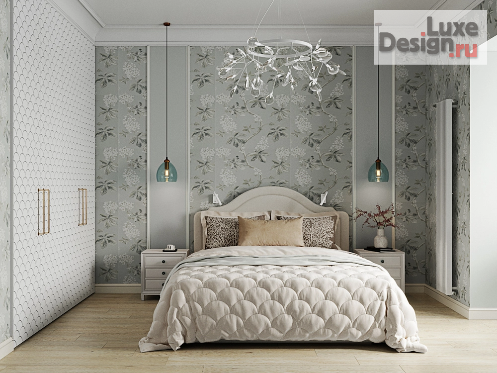 Дизайн интерьера трехкомнатной квартиры "Голубое латте" (фото 3)