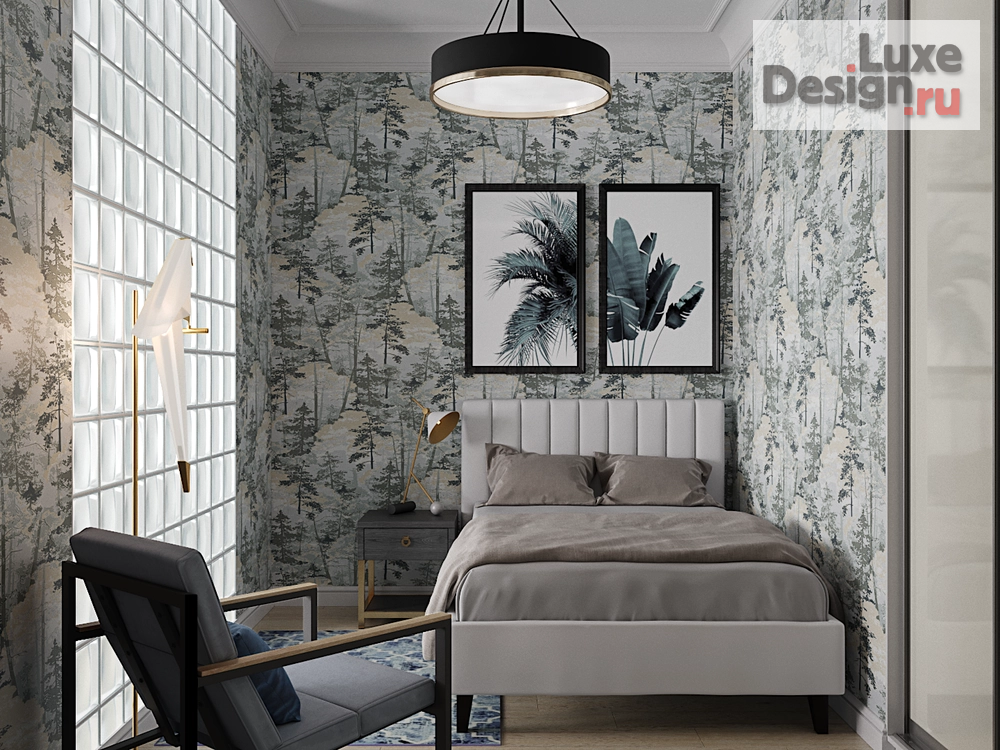 Дизайн интерьера трехкомнатной квартиры "Голубое латте" (фото 1)