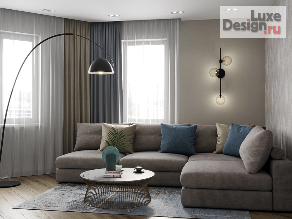 Дизайн интерьера однокомнатной квартиры "Легкий бриз" (фото 5)