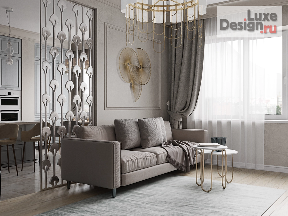 Дизайн интерьера трехкомнатной квартиры "Голубое латте" (фото 10)