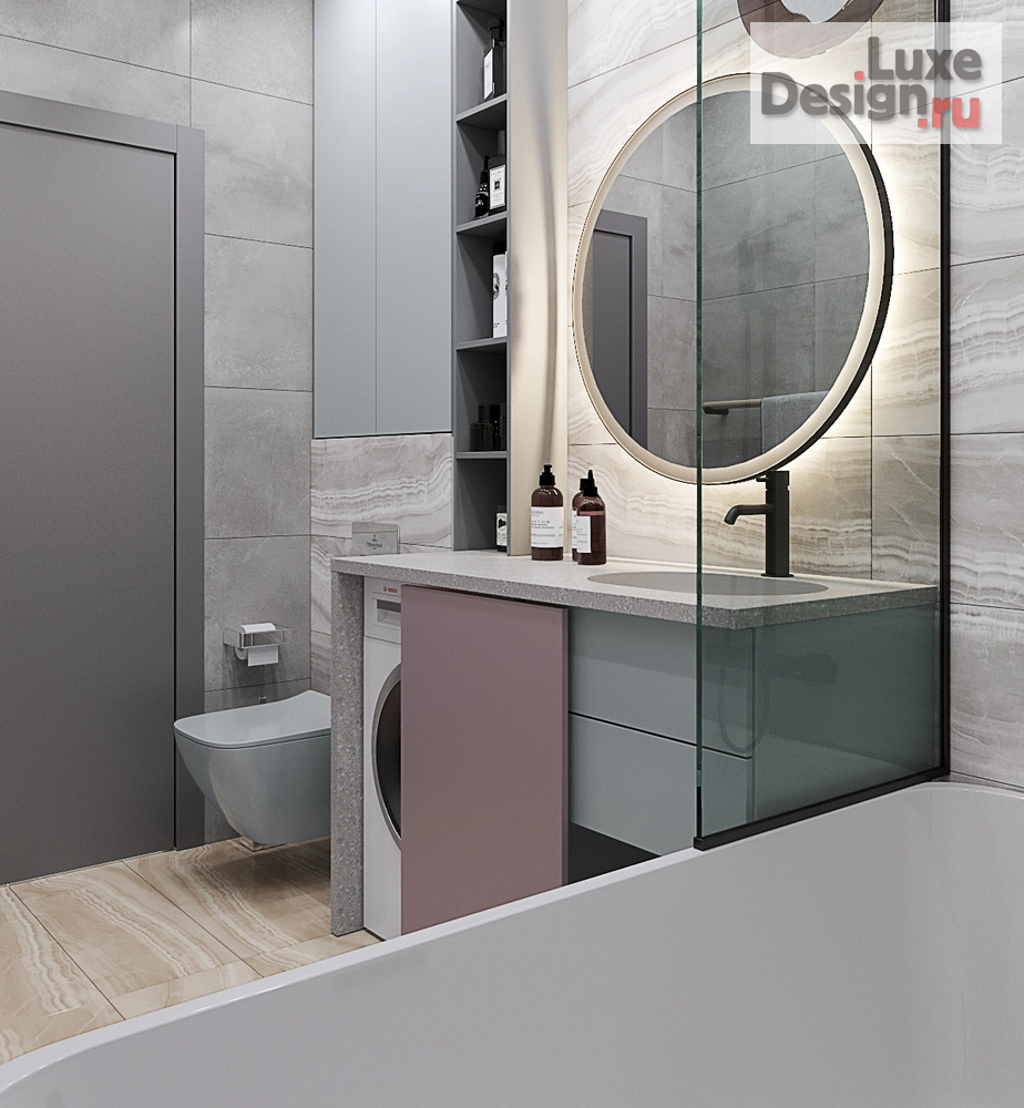 Дизайн интерьера однокомнатной квартиры "Легкий бриз" (фото 12)