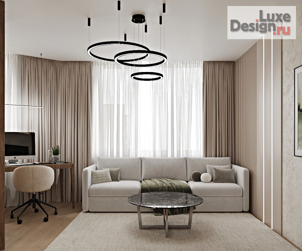 Дизайн интерьера двухкомнатной квартиры "ЖК " Весна"." (фото 5)