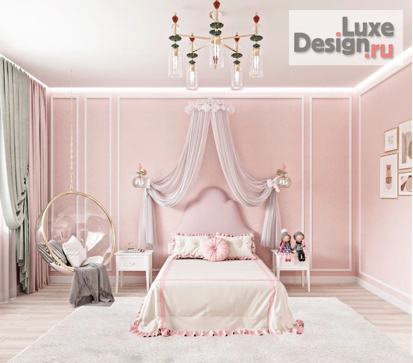 Дизайн интерьера коттеджа "Детская." (фото 7)