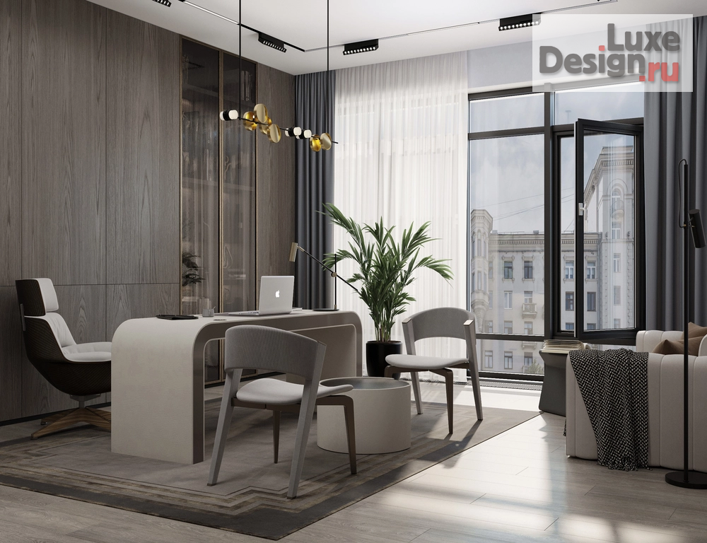 Дизайн интерьера кабинета "HOME OFFICE  ЖК NOVA CITY " (фото 1)