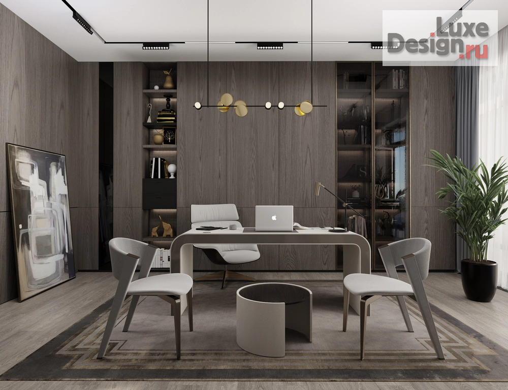 Дизайн интерьера кабинета "HOME OFFICE  ЖК NOVA CITY " (фото 2)