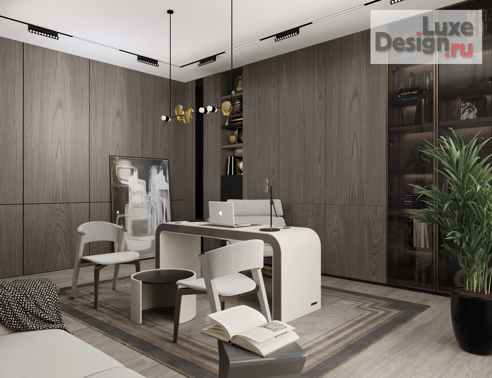 Дизайн интерьера кабинета "HOME OFFICE  ЖК NOVA CITY " (фото 4)