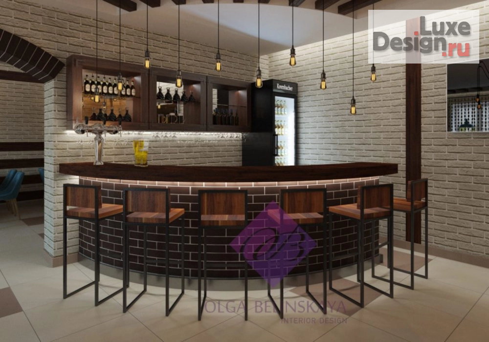 Дизайн интерьера кафе "Бар `` BEER STARS ``" (фото 7)