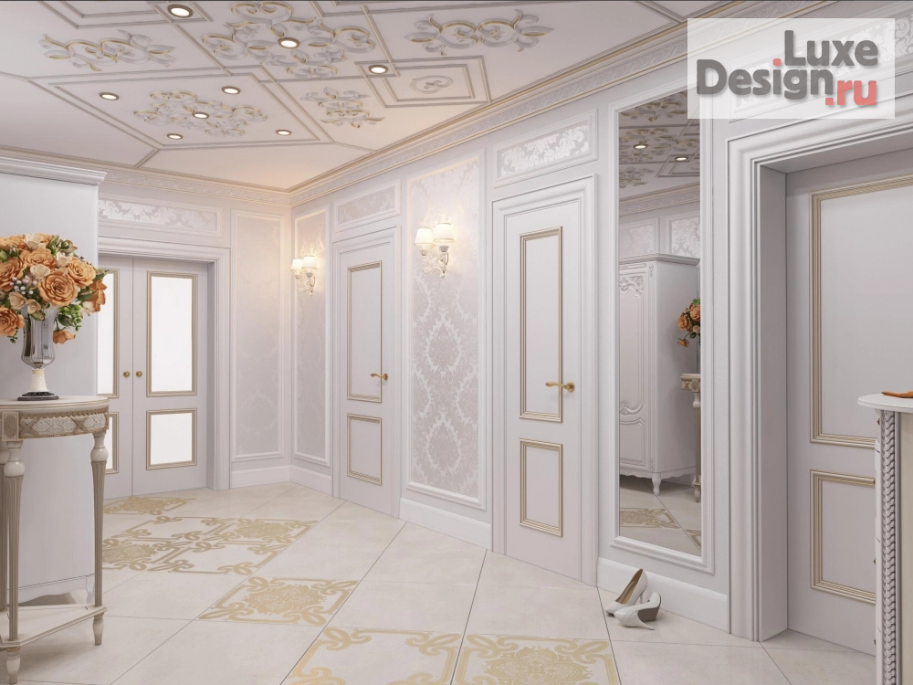 Дизайн интерьера двухкомнатной квартиры "Классический интерьер с элементами греческого стиля" (фото 3)