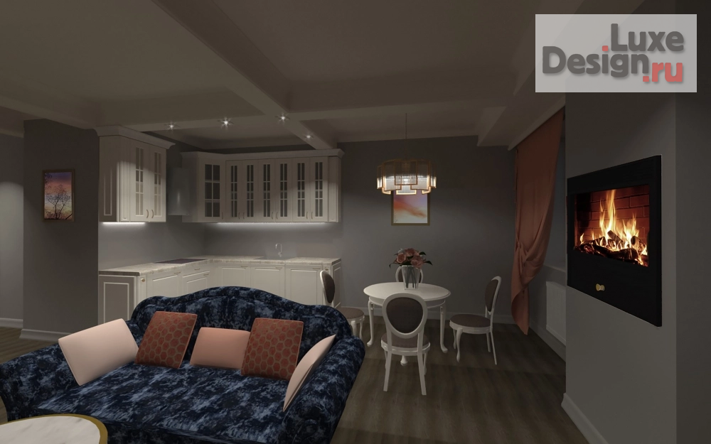 Дизайн интерьера двухкомнатной квартиры "Квартира для релакса" (фото 3)