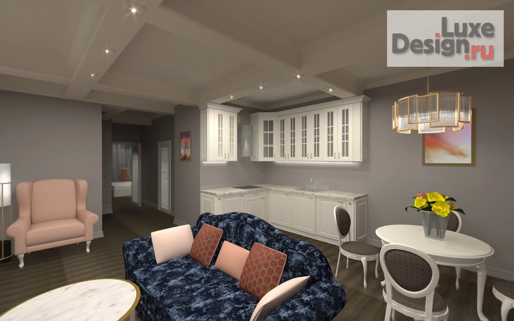 Дизайн интерьера двухкомнатной квартиры "Квартира для релакса" (фото 5)