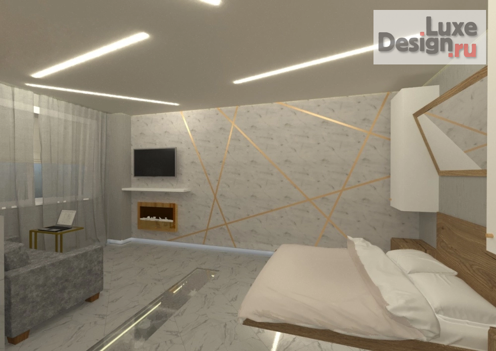 Дизайн интерьера квартиры студии "Воздух и свобода" (фото 3)