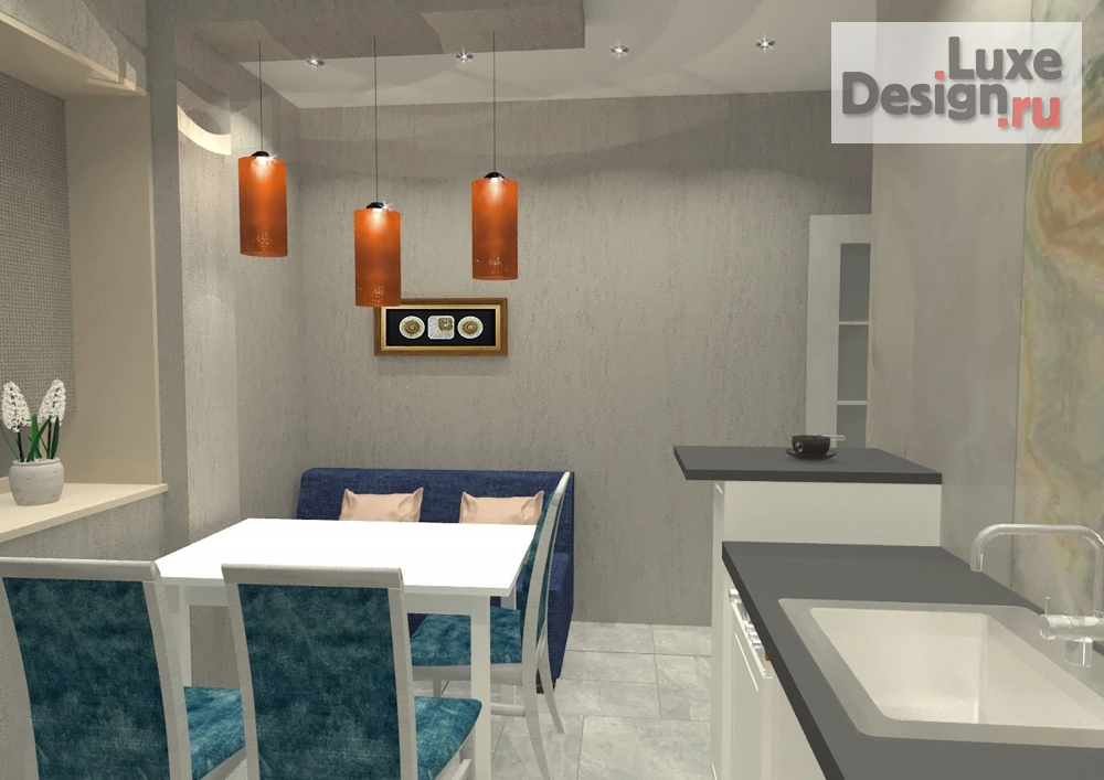 Дизайн интерьера трехкомнатной квартиры "Квартира для продумана" (фото 4)