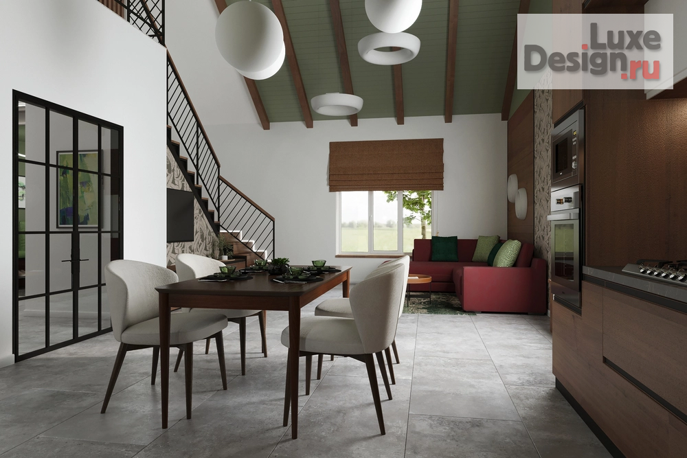 Дизайн интерьера загородного дома "M3LIGHT. Дом с мансардой для семьи с ребёнком и собакой." (фото 7)