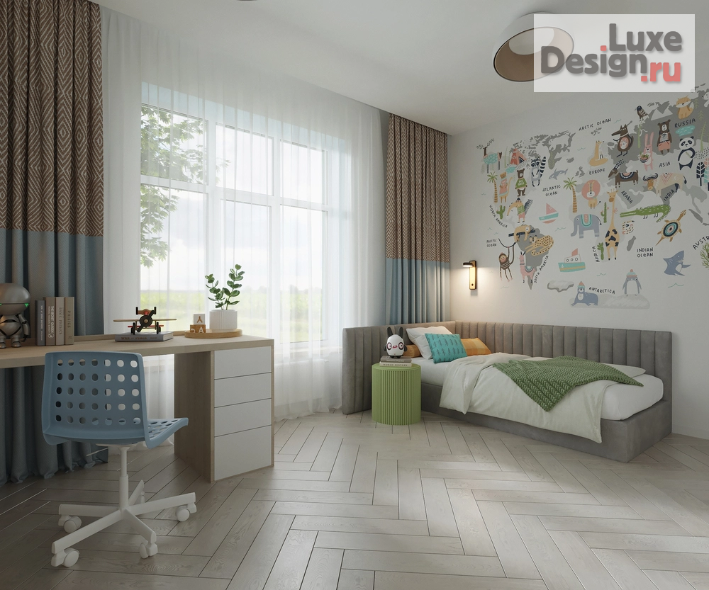 Дизайн интерьера загородного дома "M3LIGHT. Дом с мансардой для семьи с ребёнком и собакой." (фото 34)