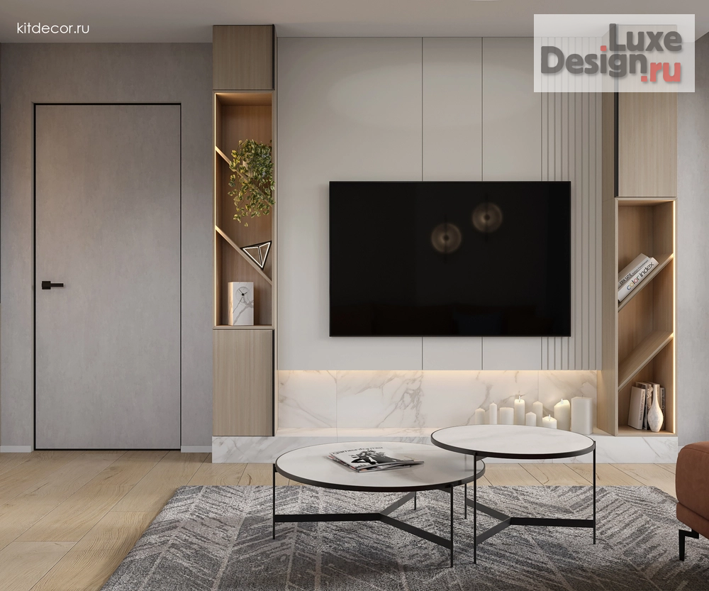 Дизайн интерьера двухкомнатной квартиры "Коралловые акценты" (фото 6)