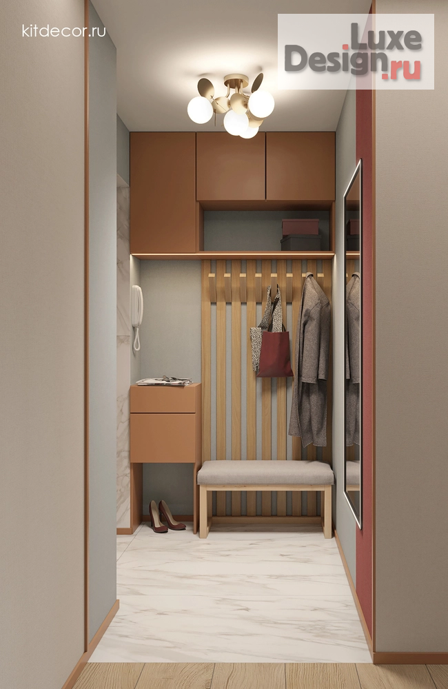 Дизайн интерьера двухкомнатной квартиры "Коралловые акценты" (фото 11)