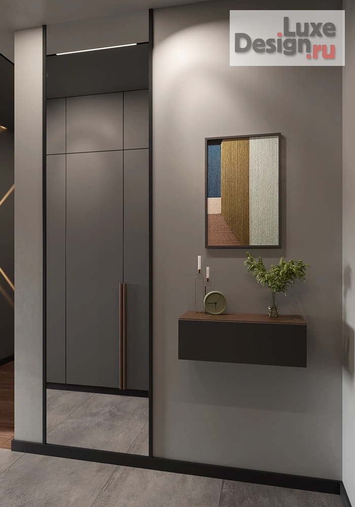 Дизайн интерьера двухкомнатной квартиры "Уютный черный. 2к квартира для парня студента." (фото 15)