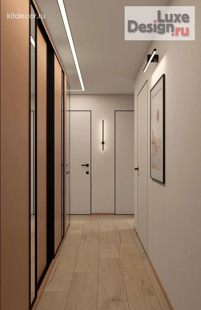 Дизайн интерьера двухкомнатной квартиры "Коралловые акценты" (фото 16)