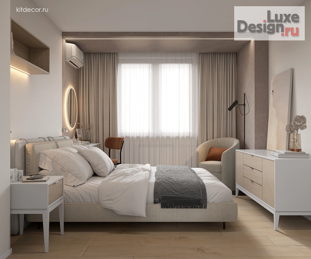 Дизайн интерьера двухкомнатной квартиры "Коралловые акценты" (фото 24)