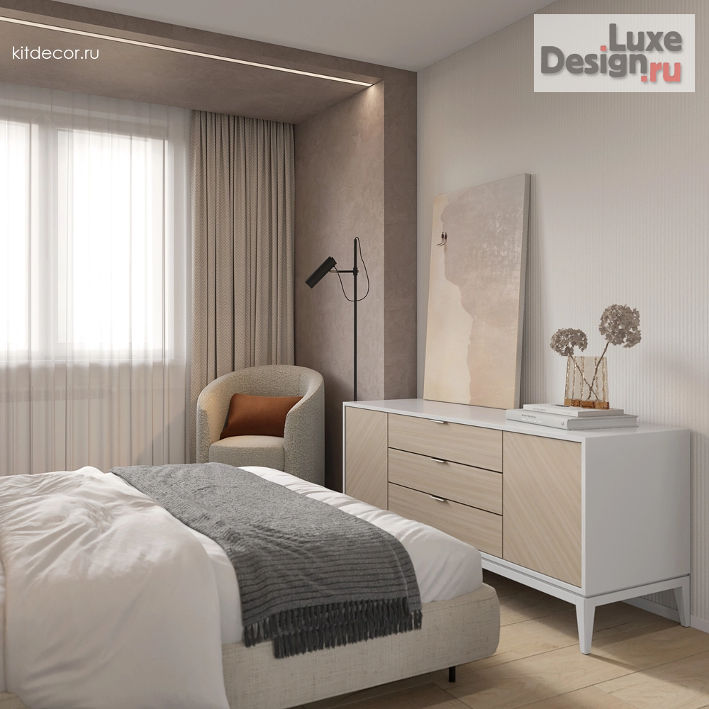 Дизайн интерьера двухкомнатной квартиры "Коралловые акценты" (фото 25)