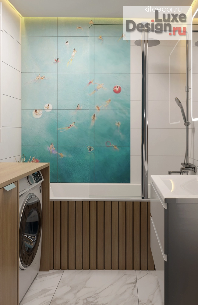 Дизайн интерьера двухкомнатной квартиры "Коралловые акценты" (фото 32)