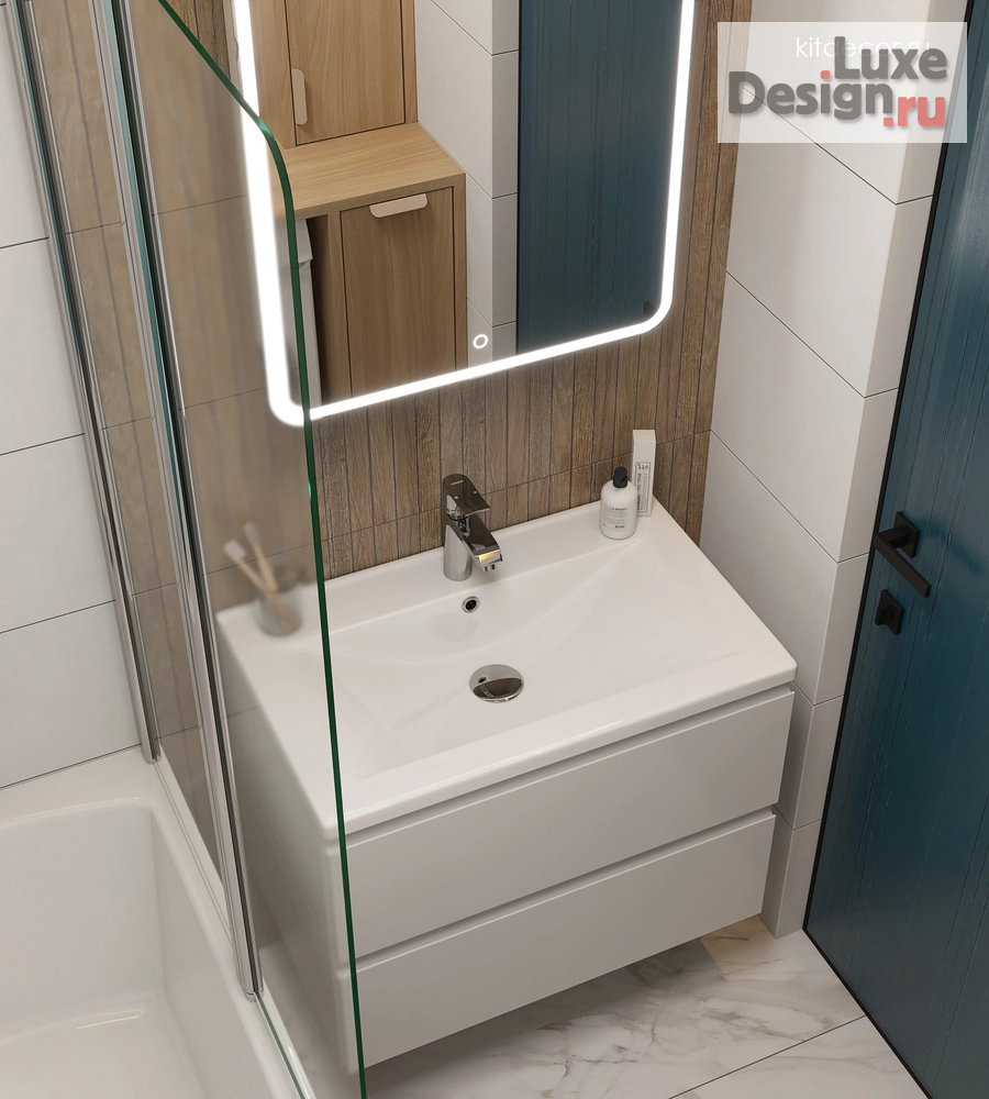 Дизайн интерьера двухкомнатной квартиры "Коралловые акценты" (фото 36)