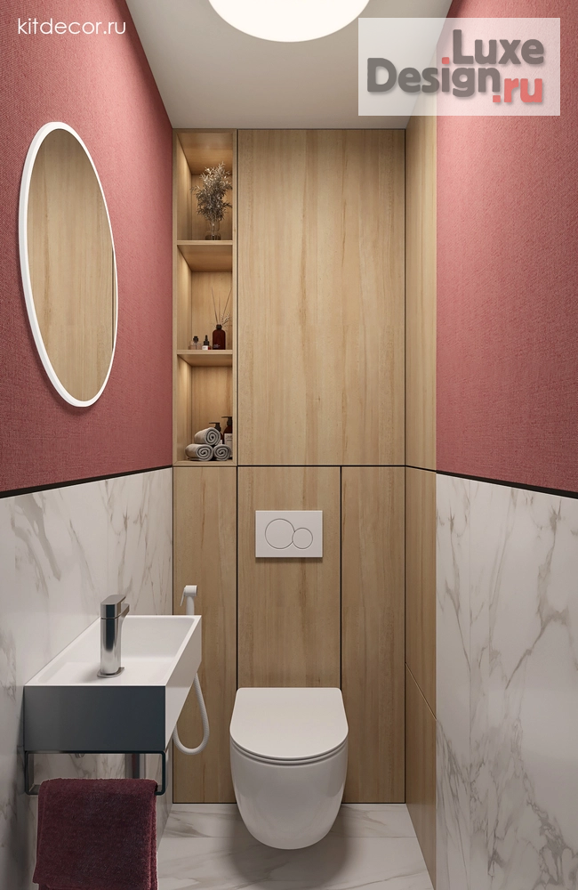 Дизайн интерьера двухкомнатной квартиры "Коралловые акценты" (фото 37)