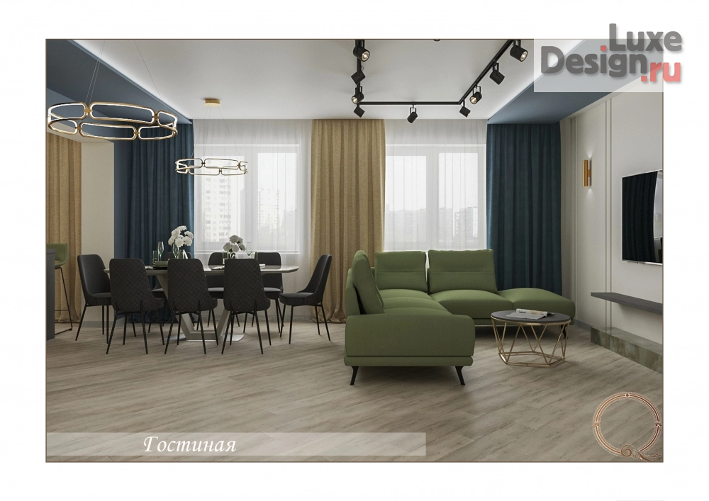 Дизайн интерьера загородного дома "дом Оникс" (фото 1)