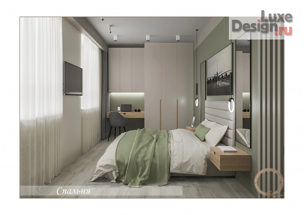 Дизайн интерьера апартаментов "апартаменты Оро блю" (фото 12)