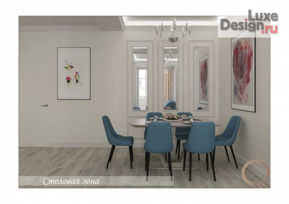 Дизайн интерьера апартаментов "апартаменты Оро блю" (фото 5)