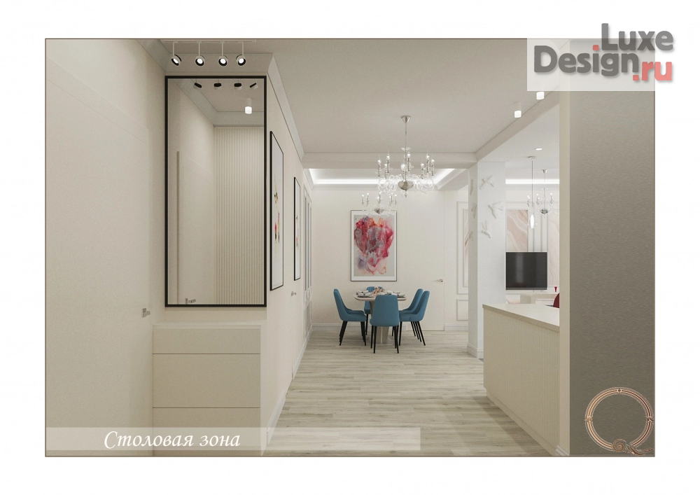 Дизайн интерьера апартаментов "апартаменты Оро блю" (фото 6)