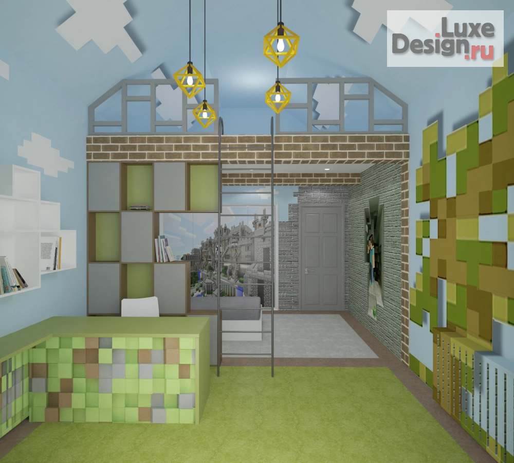 Дизайн интерьера загородного дома "Американская мечта" (фото 11)