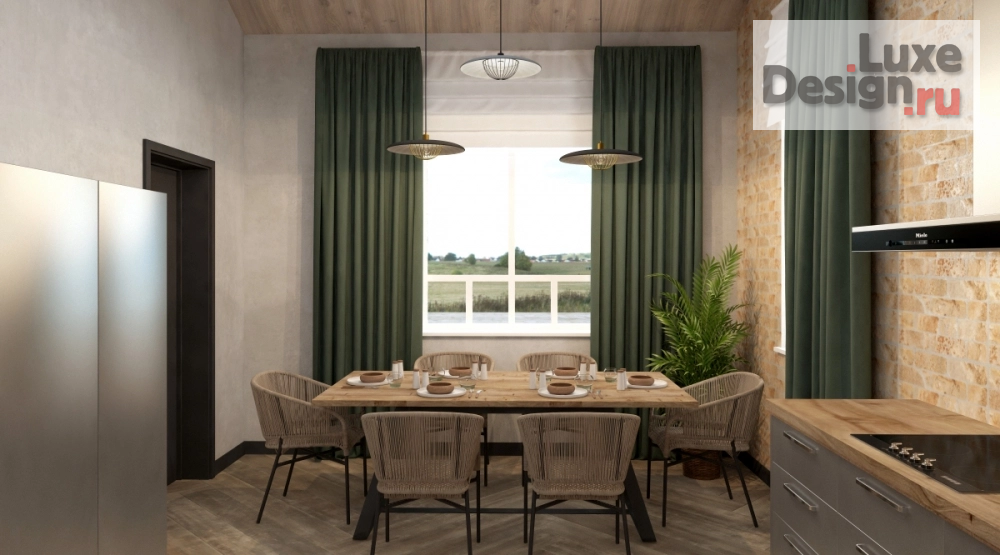 Дизайн интерьера кухни "Кухня - беседка" (фото 2)