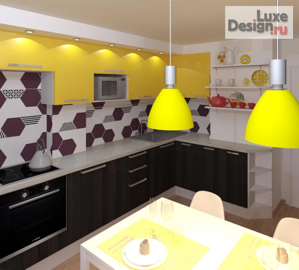 Дизайн интерьера однокомнатной квартиры "Дизайн-проект однокомнатной квартиры для молодой пары" (фото 1)