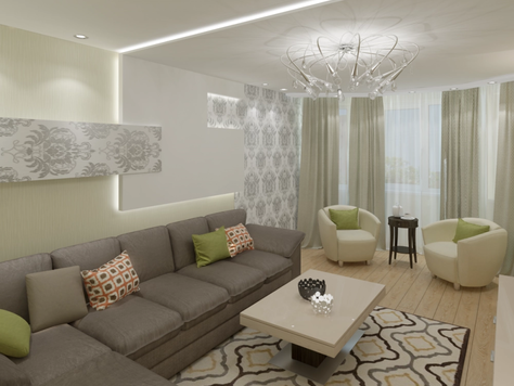 Дизайн интерьера квартир в Липецке "Городской шарм."