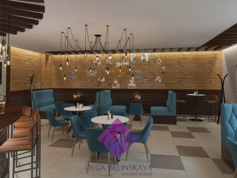 Дизайн интерьера общественного интерьера в Липецке "Бар `` BEER STARS ``"