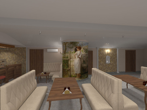 Дизайн интерьера общественного интерьера в Липецке "Кафе Ариана"